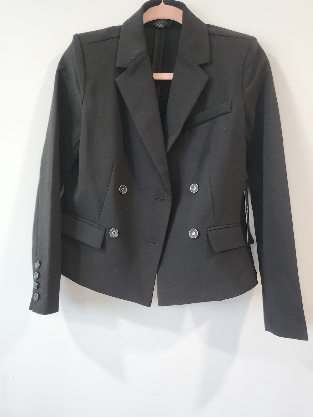 Tahari Black Double-Breasted Blazer Jacket